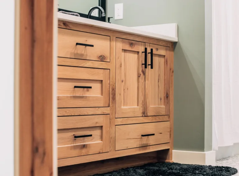 Custom bathroom vanity and cabinets