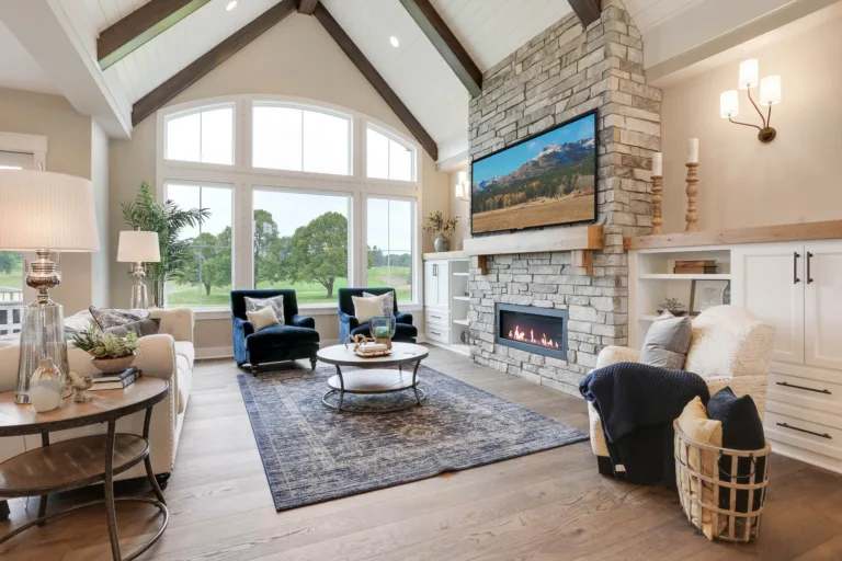 Custom fireplace built-in cabinets
