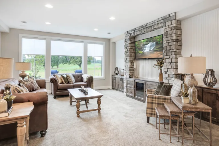 Custom fireplace built-in cabinets