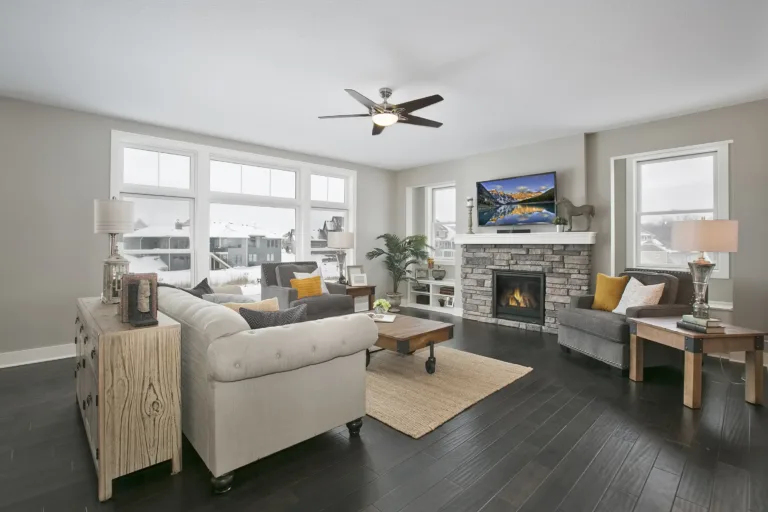 Custom fireplace built-in cabinets