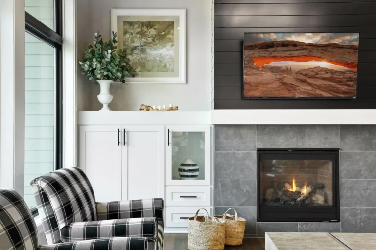 Custom fireplace built-in cabinets