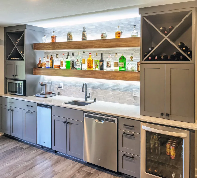 Custom home bar cabinetry