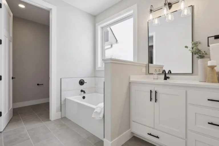 Custom bathroom vanity and cabinets