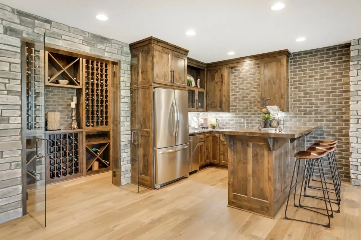 Custom home bars and wine racks