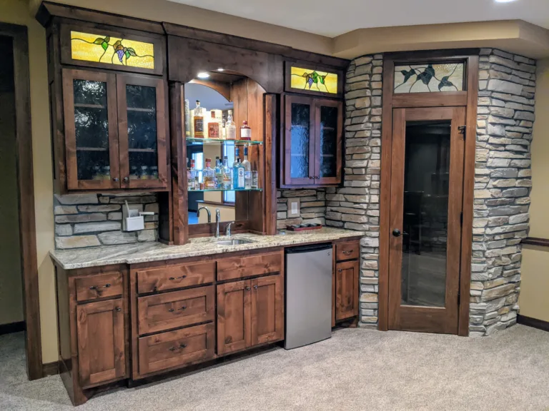 Custom home bar cabinetry