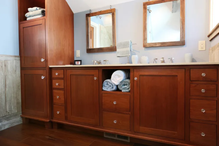 Custom bathroom vanity and cabinets