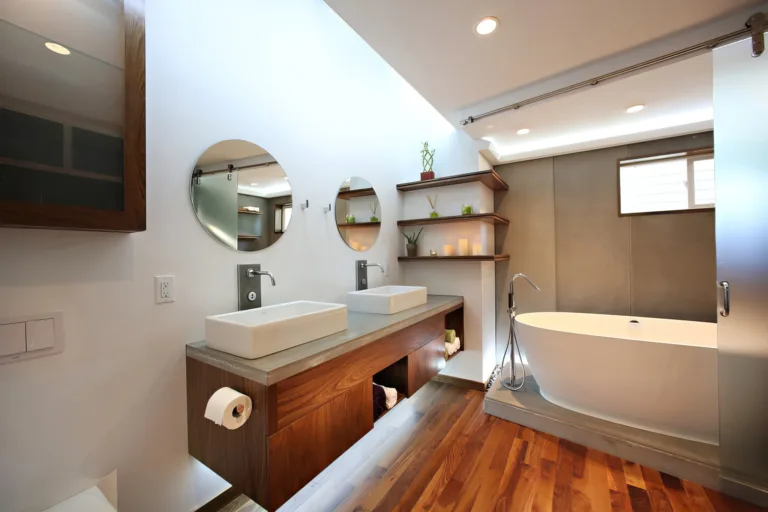 Custom bathroom vanity and cabinets